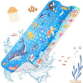 SHUCHING Ocean Animals Bath Mat for Tub Non Slip-40 X 16 Inch, Bathtub Mat Non Slip for Baby Kids, Toddler Long Shower Mat for Bathroom
