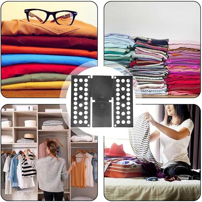 Clothes Folding Board, T-Shirt Folder, Fast Foldable Household Liner Sorter, Home Storage Tool, Laundry Sorter Helper Liner for Dorm Travel Hotel