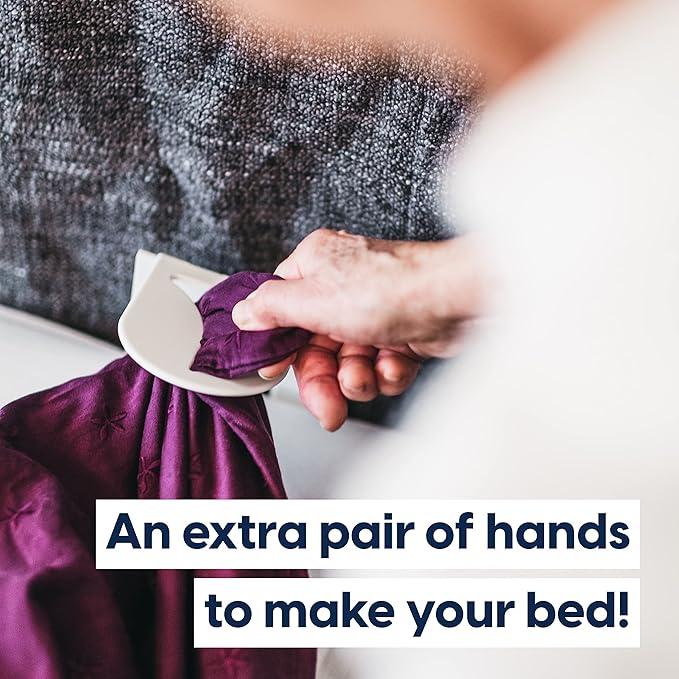 myBedMaker – Ergonomic Tool to Make Bed (Set of 2), Easier Bed-Making Aid, Tool to Change Bed, Bed Sheet Change Helper, Duvet Cover Changing Accessory, Black and White