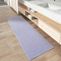 Upgraded Waffle Runner Rug Super Absorbent Non Slip Bath Mats for Bathroom Machine Washable Bathroom Runner Rug with Tassels, Ideal for Hallway Bedroom Laundry Room, 2' x 6' (24" x 72"), Purple