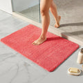 TYUU Pink Bathroom Rugs, Ultra Soft Bath Rugs Non Slip Washable, Super Absorbent Quick Dry Bath Mat with Rubber Backing for Bathroom Floor, Shower, or Sink, Pink 24" x 36"