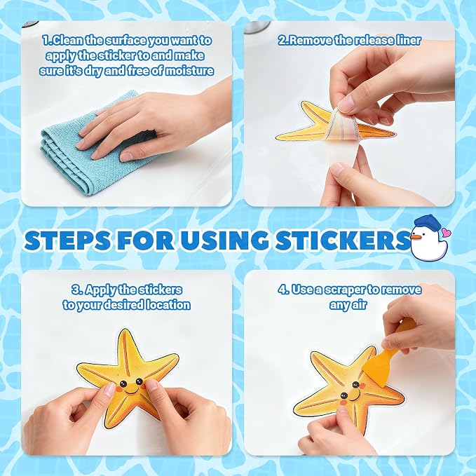 UNEEDE Kids Bathtub Mat with 24PCS Non Slip Bathtub Stickers, Non Slip Shower Mat for Toddlers, Washable Anti Slip Tub Surface, Soft Rubber Mat for Bathtub Shower, Waterproof Essentials