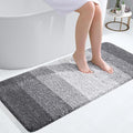 OLANLY Bathroom Runner Rugs Mat 44x20, Extra Soft Absorbent Microfiber Bath Rugs, Rubber Backing, Quick Dry, Washable Long Bath Mats for Bathroom Floor, Tub and Shower, Home Decor Accessories, Grey
