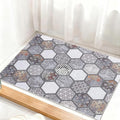 Square Shower Mat Non Slip: 32 x 24 Inch Extra Large Shower Mats with Drain Hole in Middle - PVC Loofah Anti Slip Shower Floor Matt for Inside Shower