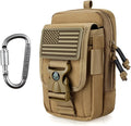 WYNEX Tactical Compass Phone Pouch, Large Molle Smartphone Holster Case Double Capacity Small Utility EDC Pouch with Compass Buckle and Carabiner