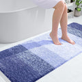 OLANLY Large Bathroom Rugs Mat 54x24, Extra Soft Absorbent Microfiber Bath Rugs, Rubber Backing, Quick Dry, Machine Washable Bath Mats for Bathroom, Tub and Shower, Home Decor Accessories, Blue-Violet