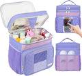 Portable Shower Caddy College Dorm Essentials, Large Toiletry Bag for Women Men, 2 Layers Quickly Dry Mesh Bathroom Tote Bag, Hanging Makeup Organizer Bag for Travel, Gym, Camping (Purple)