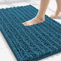 Smiry Bathroom Rugs Mat 30x20, Extra Soft Absorbent Chenille Bath Rugs, Non Slip Rubber Backing Machine Washable Quick Dry Bath Mats for Bathroom Floor, Tub, Shower, Home Accessories, Peacock Blue