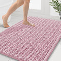 Smiry Bathroom Rugs Mat 40x32, Extra Soft Absorbent Chenille Bath Rugs, Non Slip Rubber Backing Machine Washable Quick Dry Bath Mats for Bathroom Floor, Tub, Shower, Home Decor Accessories, Dusty Rose