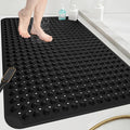 OTHWAY Extra Large Shower Mat 47"x 32", TPE Non Slip Shower Mat for Shower Stall, Inside Walk in Shower Mats with Drain Holes Suction Cups, Anti-Slip for Elderly Kids (Black)