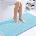 OLANLY Large Bathroom Rugs 40x24, Extra Soft Absorbent Chenille Bath Rugs, Rubber Backing Quick Dry, Machine Washable Bath Mats for Bathroom Floor, Tub and Shower, Home Decor Accessories, Sky Blue