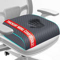 Seat Cushion for Office Chair, Memory Foam Chair Cushions, Car Seat Cushion for Long Sitting, Desk Chair Cushion for Pressure Relief, Non-Slip Bottom, Washable Cover, Large, Grey