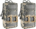 FRTKK 2 Pack Molle Pouches - Tactical Compact Water-Resistant EDC Pouch Bag Small Utility Pouch