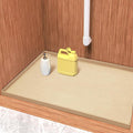 URMONA Waterproof Silicone Under Sink Mat 31'' x 22'' Shelf Liner for Kitchen and Bathroom, Cabinet and Counter Protector, Storage and Organizers, Litter Mat, Pet Cat Puppy Essentials(Khaki)