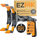 EZPIK Classic 32” Folding Grabber Reacher Tool with Dual Magnets, Heavy Duty Trash Picker Upper Grabber for Seniors & Disabled Users, Aluminum Pickup Tool for Everyday Reaching Aids (Black, 2 Pack)