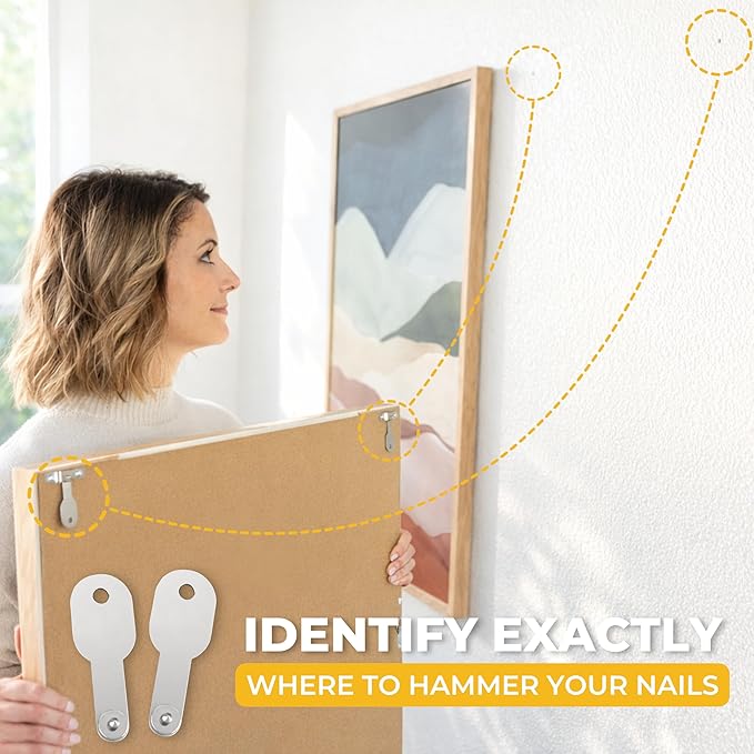 Go Hang It! Pro, All-in-One Picture Hanging Kit - Picture Leveling and Hanging Tool - Hang Sawtooth/Wire Hangers - Wall Hanging Kit and Level Tool - Hardware Case with 85-Piece Hanging Essentials
