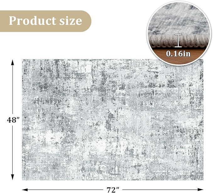 chakme Office Chair Mat for Hardwood Floor, 72"x48" Easy Glide Computer Desk Mat Protector for Rolling Chair Under Desk Rug Nonslip Backing, Machine Wash, (Boho)