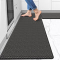Mattitude Kitchen Mat 2PCS Kitchen Rugs Cushioned Anti-Fatigue Rug Waterproof Standing Desk Mat Kitchen Mats for Floor Kitchen Rug Set for Kitchen, Sink, Office 17.3"×30"+17.3"×59" Dark Grey