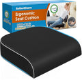 Seat Cushion, Memory Foam Office Chair Cushions for Long Sitting Hours, Chair Pad for Sciatica, Coccyx, Tailbone, Hip Pain & Pressure Relief, Office, Home, Car Seats, Airplane, Black/Large
