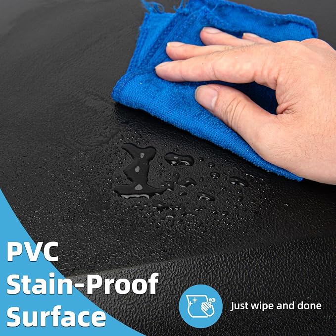 Art3d 3/4" Thick Kitchen Mats for Floor, Waterproof 20" X 32" Cushioned Comfort Mat, Anti Fatigue Mats for Kitchen, Ergonomic Standing Office Desk, Home and Garage, Black