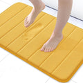 Buganda Memory Foam Bath Mat, 30" x 20", Ultra Soft and Non-Slip Bathroom Rugs, Water Absorbent and Machine Washable Bath Rug for Bathroom, Shower, and Tub, Yellow