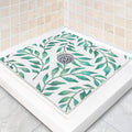 Square Shower Mat Non Slip: 24 x 24 Inch Extra Large Shower Mats with Drain Hole in Middle - PVC Loofah Anti Slip Shower Floor Matt for Inside Shower