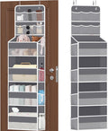 SpaceHacks 6-Tier Over the Door Organizer with Mesh Pockets, Baby Nursery Storage for Closet, Bathroom and Bedroom, Adjustable Hanging Closet Organizer for Cosmetics, Books and Essentials (Dark Grey)