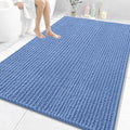 OLANLY Bathroom Rug Mat 70x46, Thick Soft and Absorbent Chenille Bath Mat, Non-Slip Rubber Backing, Machine Washable Quick Dry Bath Rugs for Tub Shower Floor, Home Decor Accessories, Cornflower Blue
