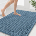 Smiry Bathroom Rugs Mat 40x32, Extra Soft Absorbent Chenille Bath Rugs, Non Slip Rubber Backing Machine Washable Quick Dry Bath Mats for Bathroom Floor, Tub, Shower, Home Accessories, Grayish Blue