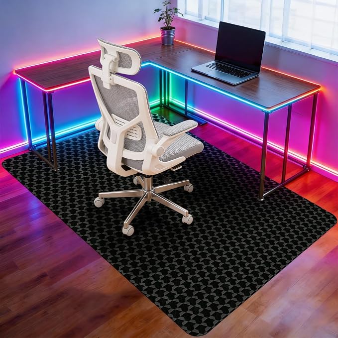 Vicwe Office Chair Mat for Hardwood Floor, 72" x 46" Large Office Chair Mats, Gaming Chair Mat for Hardwood, Easy Glide for Chairs, Multi-Purpose Floor Protector Desk Chair Mat for Home Office