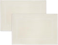 Tens Towels Pack of 2 Bath Mats 100% Cotton, 20 x 32 Inches, Super Absorbent, Hotel Quality Premium Floor Towels, Luxurious, Soft & Quick Dry, Not a Bathroom Rug (Ivory)