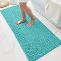 Bathroom Rugs Non Slip Washable 55x24, Extra Thick Soft Chenille Absorbent Bath Mat, High Density Barrier Non Slip Backing, Quick Dry Plush Shaggy Floor Carpet for Tub&Shower, TealBlue