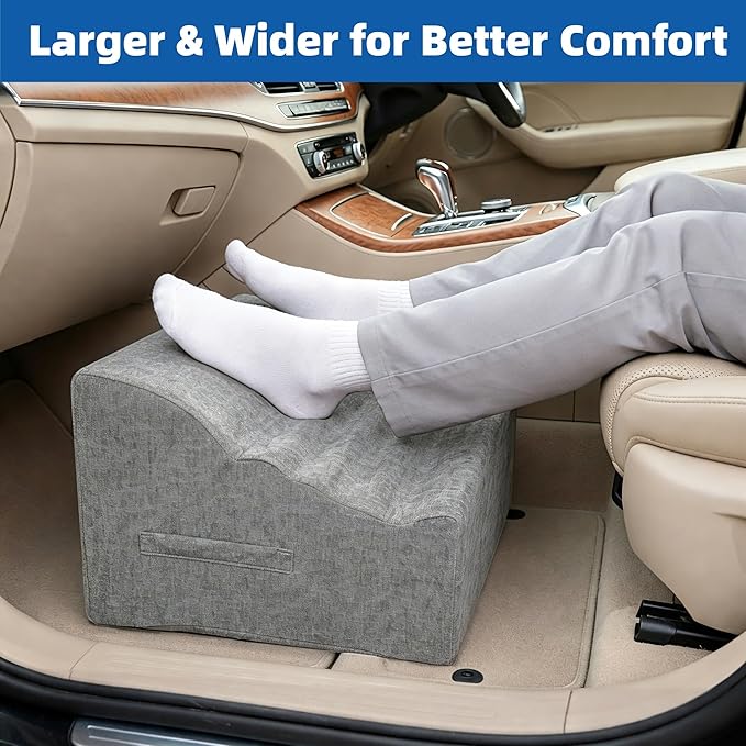 Under Desk Foot Rest, Non-Slip Office Foot Stool for Office & Gaming Chair, Leg Support for All-Day Comfort (Light Gray)