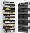 Over the Door Organizer 5 Tiers, Extra Large Behind Door Storage of 10 Compartments, 80 lbs Weight Capacity Hanging Storage Organizer with Clear Window Kids Toys, Shoes, Diapers, Room storage