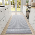 YDKGL Large Kitchen Runner Rugs Long Kitchen Mat Non Slip Washable, Super Absorbent Soft Chenille Braided Kitchen Mats for Floor, Rubber Backing Kitchen Sink Standing Mat, Easy Clean, Gray 36"x71"