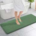 OLANLY Thick Memory Foam Bathroom Runner Rugs 59x20, Extra Soft Absorbent Long Bath Mats, Quick Dry, Non-Slip, Machine Washable Mats for Bathroom, Tub and Shower, Home Decor Accessories, Olive Green