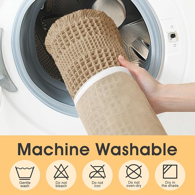 Upgrade Waffle Bath Mat Set 2 Piece, Boho Bathroom Rugs Absorbent Non Slip, Ultra Soft Bathroom Mat, Machine Washable Knit Bath Rugs with Herringbones for Bathroom,Bedroom,Kitchen, Shower, Tub, Blue