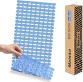Non Slip Bathtub Mat - Shower Mats for Inside Shower, Rectangular PVC Tub Mat with 200+ Suction Cups for Safety, 40x16 Inch, Pastel Blue