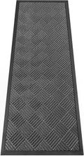 Indoor Outdoor Door Mat, 6’x 2' Doormat for Entryway, Rubber Backing Non Slip Front Door Mat Outside Entrance, Super Absorbent Commercial Floor Mat for Home Office, Gray