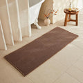 TYUU Waffle Runner Rug Bathroom, Long Boho Bathroom Rugs Non Slip Washable Super Absorbent Quick Dry Farmhouse Bath Decor, 60"x24" Mocha