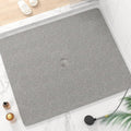 HITSLAM Square Shower Mat, 47 x 40 Inch Non Slip Bath Mat for Tub, Soft PVC Loofah Bathtub Mats with Drain Holes, Quick Drying Bathroom Stall Floor Mat, Bathroom Accessories Without Suction Cup, Grey