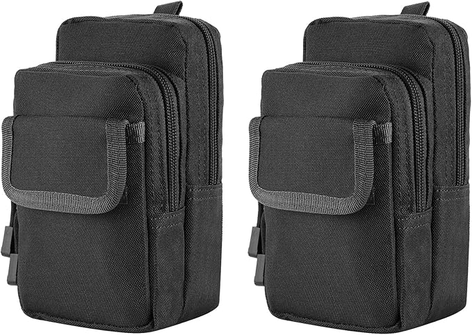 FRTKK 2 Pack Molle Pouches - Tactical Compact Water-Resistant EDC Pouch Bag Small Utility Pouch