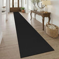 KOZYFLY Black 2.5'x20' Runners Rugs for Hallway, Extra Long Washable Runner Rug, Woven Non Slip Kitchen Runner, Cotton Entryway Rug, Floor Carpet for Entry, Aisle, Hall, Black/Dark Grey