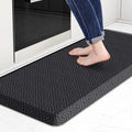 Mattitude 4/5 Inch Thick Kitchen Mat Cushioned Anti-Fatigue Floor Mat Water Resistant Non-Slip Mats and Rugs Standing and Comfort Desk Mats for House Sink Office Laundry (Black, 17.3"x39")