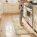 KIMODE Anti Fatigue Kitchen Mats for Floor 24"x59", Farmhouse Kitchen Runner Rug, Cushioned Kitchen Floor Mats Non Slip, Comfort Memory Foam Standing Mats for Laundry Office Sink Desk Brown