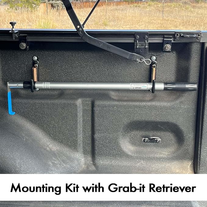 GRAB-IT Universal J Hook and E Track System to Mount Any Cargo Retriever | Used for Pick-up Truck Beds, Vans, Trailers, Garage or Shop | (Universal J-Hook and E-Track Mounting Kit)