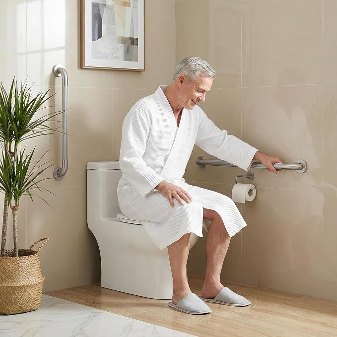 12 Inch Grab Bars for Shower 304 Stainless Steel Grab Bar for Bathroom, Non Slip Textured Safety Handrails Shower Handle for Bathtub & Toilet, Balance Assist Gifts for Elderly and Handicapped
