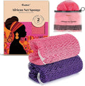 CORATED African Net Sponge Authentic, Shower Loofah Exfoliating Bath Sponge, Body Scrubber for Women and Men Daily Use Body Care, Travel Portable, Durable Bath Accessories Gifts for Women