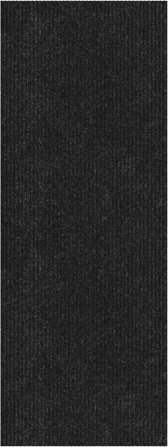 Ottomanson 2'7" x 40' Hallway Runner with Scraper Pile - Extra Durable Non-Slip Rug Mat for Indoor & Outdoor Use - Ideal for Kitchen, Entryway & Garage - High-Traffic Carpet, Black