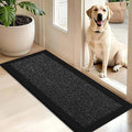 BEQHAUSE Indoor Door Mat 20" x 48", Dirt Trapper Door Mats Non-Slip Entryway Rugs Washable, Resist Dirt Absorbent Welcome Mat, Low Profile Floor Mats for Front Back Door and Entryway, Black